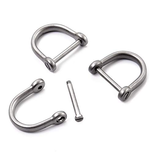 Pstyle. キーリング キーホルダー リング Dリング 内径17mm 3個セット PST-072 つや消しシルバー