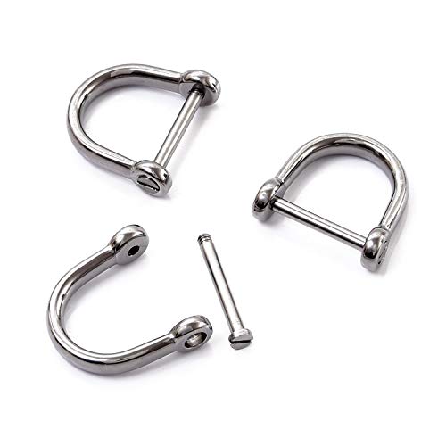Pstyle. キーリング キーホルダー リング Dリング 内径17mm 3個セット PST-072 シルバー