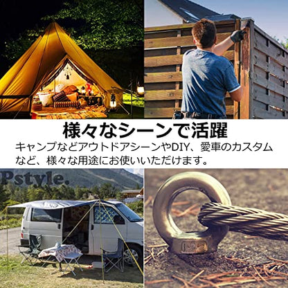Pstyle. アイナット M6 天井 ネジ フック ステンレス 金具 10個セット PST-095