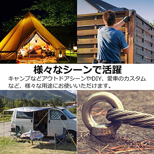 Pstyle. アイナット M10 天井 ネジ フック ステンレス 金具 10個セット PST-094