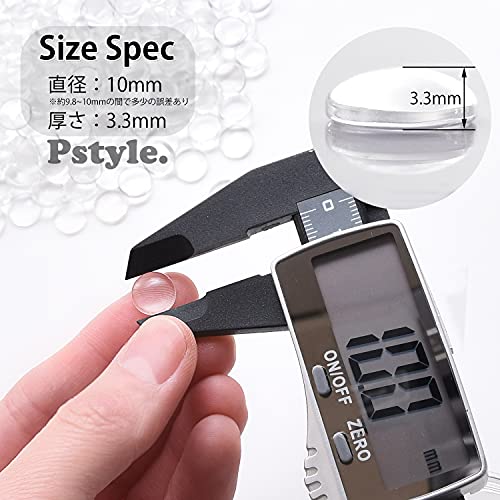 Pstyle. カボション 10mm ガラス ビーズ クリア クリスタル 240個セット PST-079