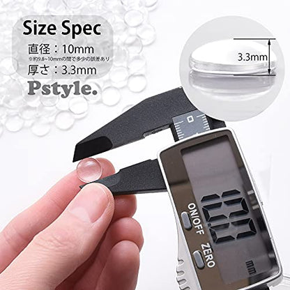 Pstyle. カボション 10mm ガラス ビーズ クリア クリスタル 240個セット PST-079