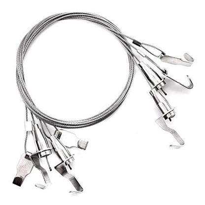 Pstyle. ピクチャーレール用 ワイヤー フック 金具 4本セット PST-070 1m