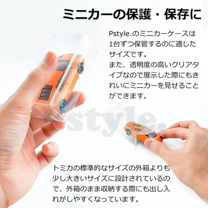 Pstyle. ミニカー ケース 収納 箱 ディスプレイ クリア 20個セット PST-035