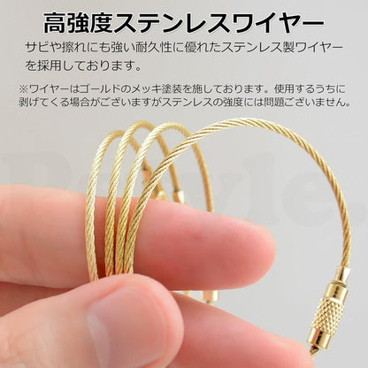 Pstyle. ワイヤー アクセサリー パーツ 全長15cm 50本セット PST-045 (ローズゴールド)