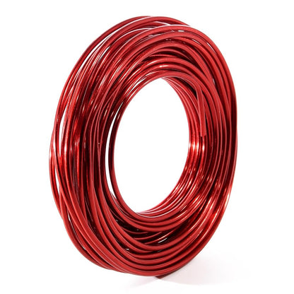 Pstyle. 針金 アルミワイヤー クラフト 手芸 太さ3mm 全長10m PST-047 (レッド)