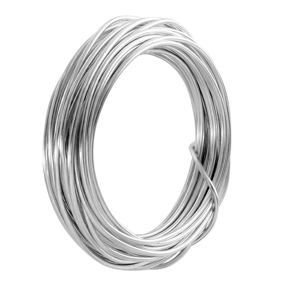 Pstyle. 針金 アルミワイヤー クラフト 手芸 太さ3mm 全長10m PST-047 (シルバー)