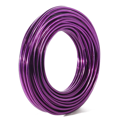 Pstyle. 針金 アルミワイヤー クラフト 手芸 太さ3mm 全長10m PST-047 (パープル)