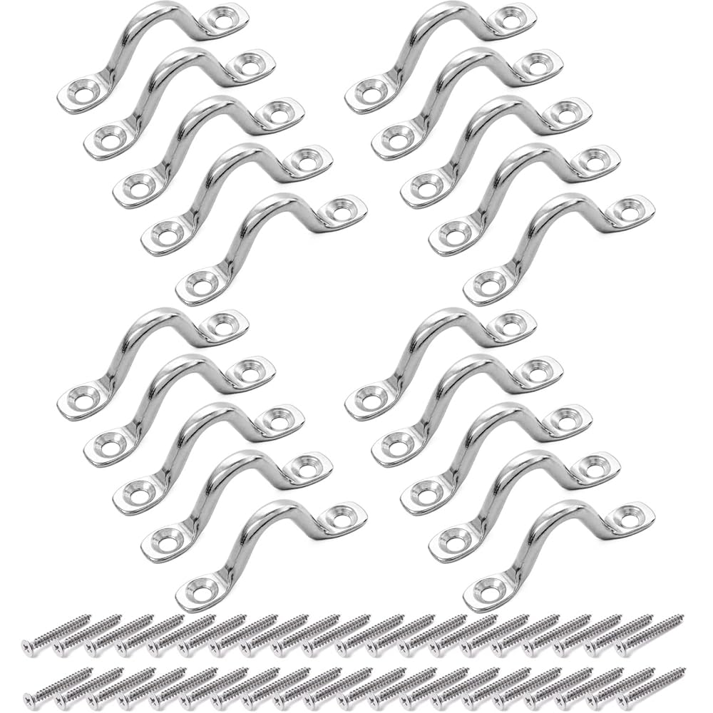 Pstyle. パッドアイ アイプレート フック ステンレス 316 金具 PST-056 (4mm-20個セット)