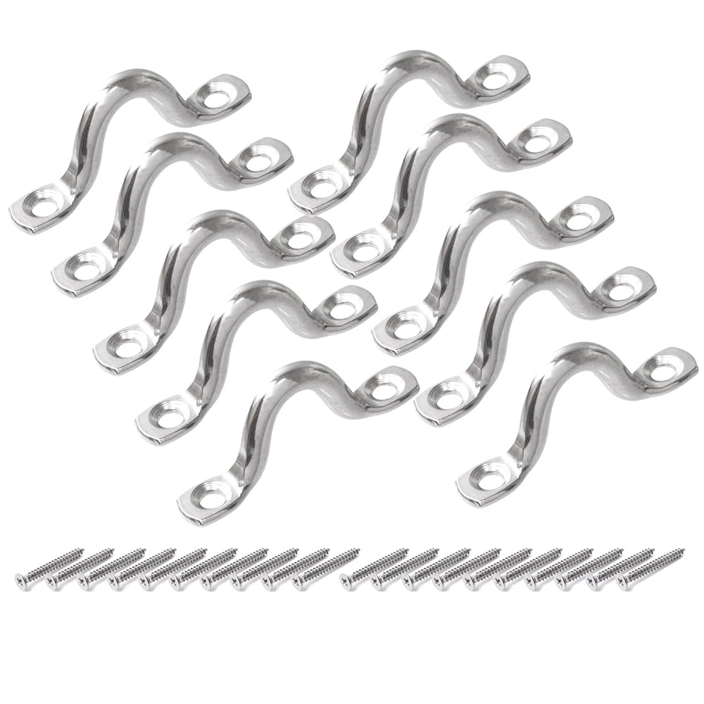 Pstyle. パッドアイ アイプレート フック ステンレス 316 金具 PST-056 (6mm-10個セット)