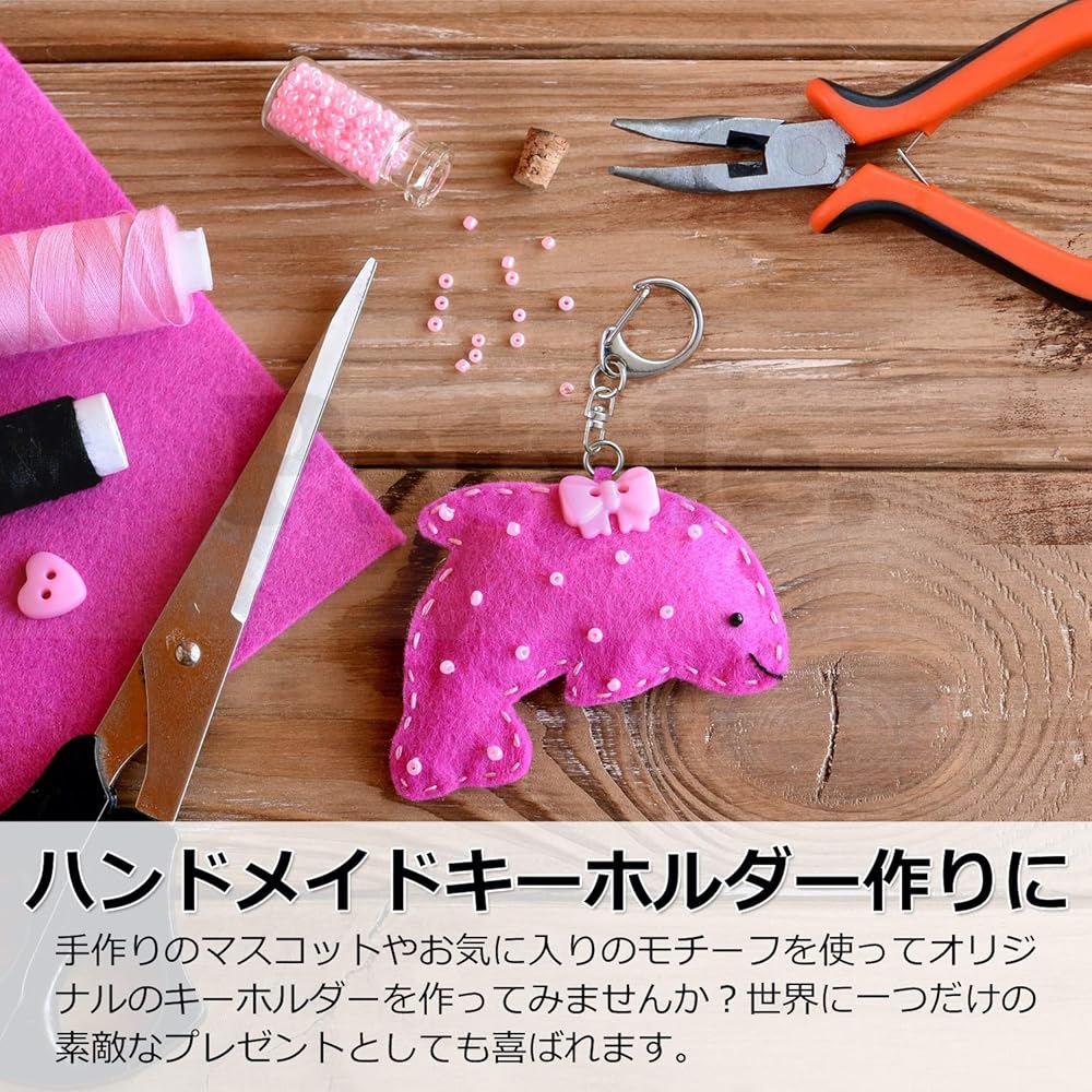 Pstyle. キーホルダー チェーン 金具 ナスカン 手作り パーツ 50個セット PST-021 (ゴールド)