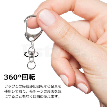 Pstyle. キーホルダー チェーン 金具 ナスカン 手作り パーツ 50個セット PST-021 (ローズゴールド)