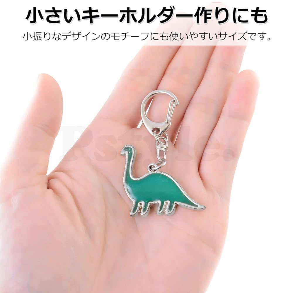 Pstyle. キーホルダー チェーン 金具 ナスカン 手作り パーツ 50個セット PST-021 (ローズゴールド)