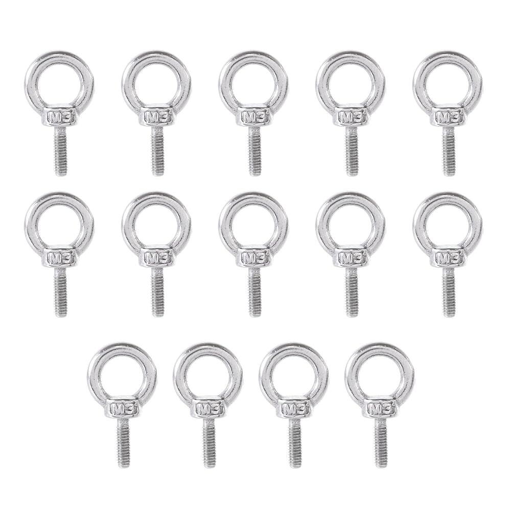 Pstyle. アイボルト 天井 固定 ネジ フック ステンレス 吊り金具 セット PST-066 (M3-14個)