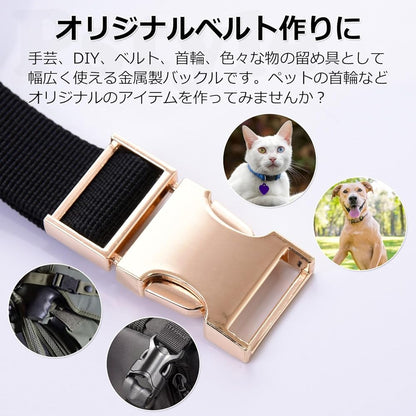 Pstyle. バックル 20mm 手芸 金属 ベルト 留め具 金具 3個セット PST-069 (シルバー)