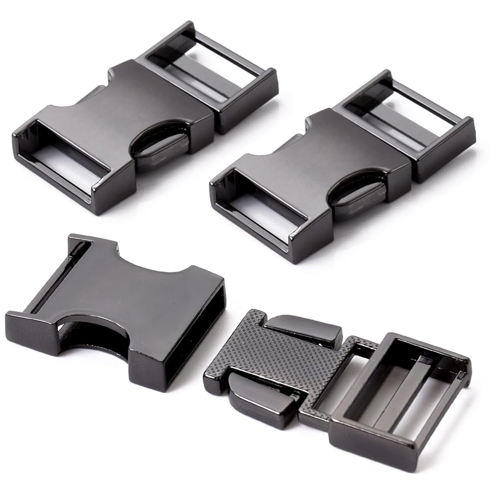 Pstyle. バックル 20mm 手芸 金属 ベルト 留め具 金具 3個セット PST-069 (グレー)