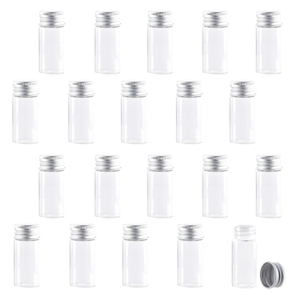 Pstyle. 小瓶 ガラス ボトル 小分け 密閉 保存 容器 20個セット PST-075 (10ml)