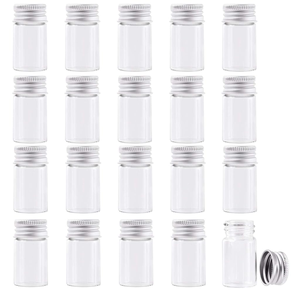 Pstyle. 小瓶 ガラス ボトル 小分け 密閉 保存 容器 20個セット PST-075 (8ml)