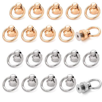 Pstyle. ドロップハンドル レザークラフト トチカン 内径8mm 20個セット PST-089 (金、銀)