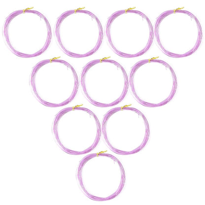 Pstyle. アルミ ワイヤー クラフト アート 手芸 太さ0.8mm 5m 10個セット PST-057 (ピンク)