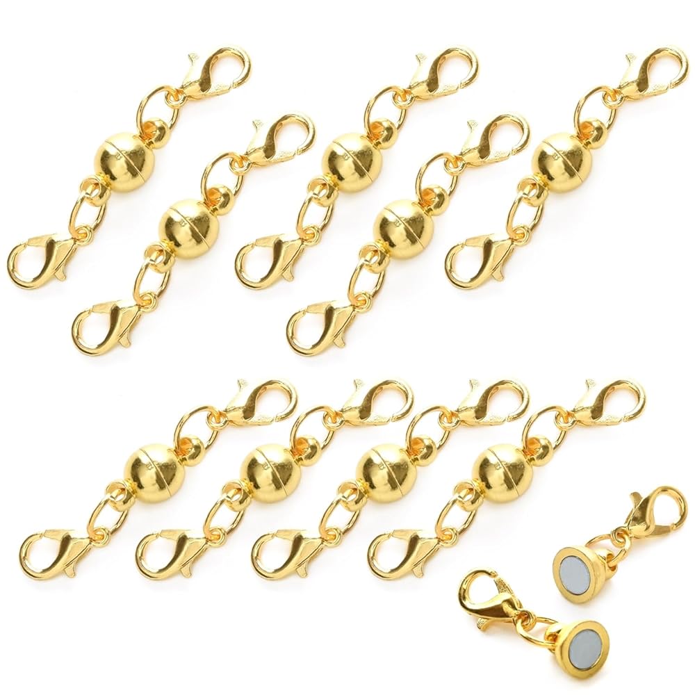 Pstyle. ネックレス マグネット クラスプ 留め具 ロブスター 10個セット PST-098(ゴールド)