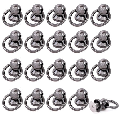 Pstyle. ドロップハンドル レザークラフト トチカン 内径8mm 20個セット PST-089 (黒)