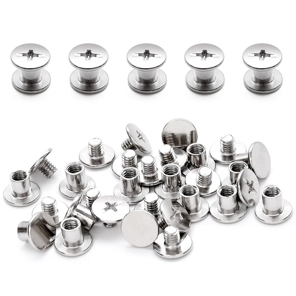 Pstyle. シカゴスクリュー 組ネジ レザークラフト ネジ 20個セット PST-102 (5x6mm)