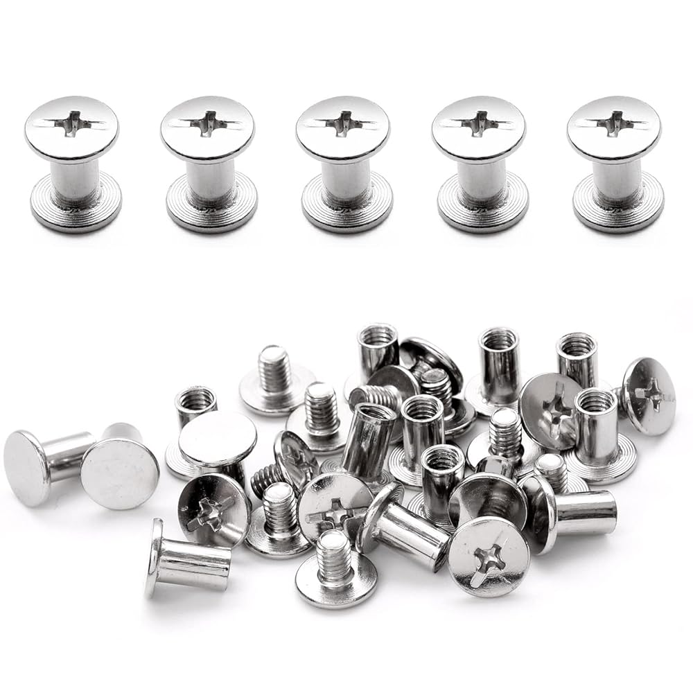 Pstyle. シカゴスクリュー 組ネジ レザークラフト ネジ 20個セット PST-102 (5x8mm)