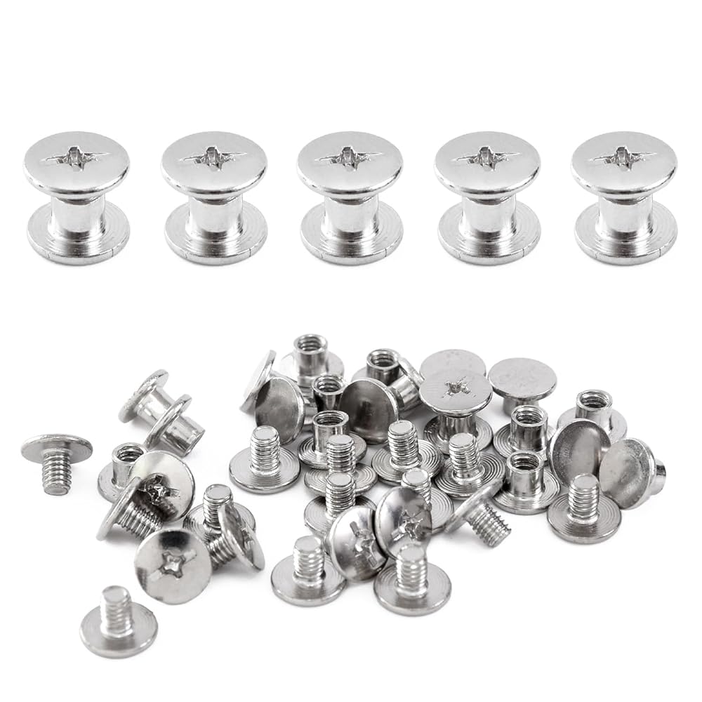 Pstyle. シカゴスクリュー 組ネジ レザークラフト ネジ 20個セット PST-102 (5x4mm)