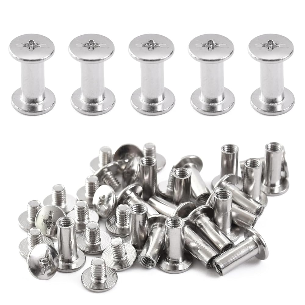 Pstyle. シカゴスクリュー 組ネジ レザークラフト ネジ 20個セット PST-102 (5x12mm)