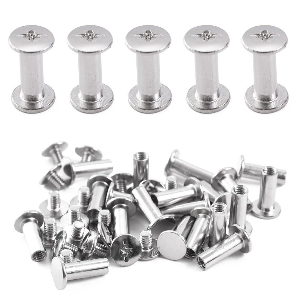 Pstyle. シカゴスクリュー 組ネジ レザークラフト ネジ 20個セット PST-102 (5x14mm)