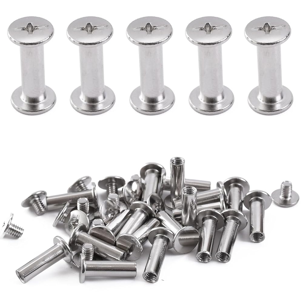Pstyle. シカゴスクリュー 組ネジ レザークラフト ネジ 20個セット PST-102 (5x16mm)